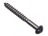 ForgeFix Wood Screw Slotted Round Head ST Black Japanned 1.1/2in x 8 Forge Pack 10