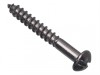 ForgeFix Wood Screw Slotted Round Head ST Black Japanned 1.1/4in x 8 Forge Pack 12