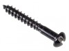 ForgeFix Wood Screw Slotted Round Head ST Black Japanned 1in x 6 Forge Pack 35