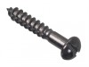 ForgeFix Wood Screw Slotted Round Head ST Black Japanned 1in x 8 Forge Pack 20