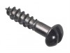 ForgeFix Wood Screw Slotted Round Head ST Black Japanned 3/4in x 8 Forge Pack 25
