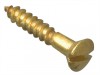 ForgeFix Wood Screw Slotted Raised Head ST Solid Brass 5/8in x 4 Forge Pack 40