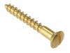 ForgeFix Wood Screw Slotted Raised Head ST Solid Brass 1.1/2in x 8 Box 200