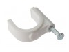 ForgeFix Cable Clip Round White 15-18mm Box 100