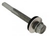 ForgeFix TechFast Roofing Sheet to Steel Hex Screw & Washer No.5 Tip 5.5 x 100mm Box 100