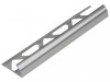 Homelux Tile Trim Metal Round Edge Silver Effect 9mm x 2.4M (Box 10)