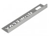 Homelux Tile Trim Homelux Metal Straight Edge Silver Effect 8mm x 2.5M (Box 10)