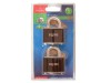 Henry Squire 35T Stronglock Card (2) Padlocks Open Shackle Keyed Alike