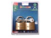 Henry Squire LP10T Leopard Brass Padlocks Twin Pack 50mm