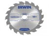 IRWIN Construction Circular Saw Blade 160 x 20mm x 18T ATB