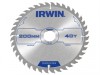 IRWIN Construction Circular Saw Blade 200 x 30mm x 40T ATB