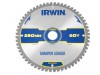 IRWIN Construction Mitre Circular Saw Blade 250 x 30mm x 60T ATB/Neg