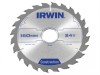IRWIN Construction Circular Saw Blade 160 x 30mm x 24T ATB