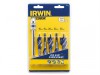 IRWIN Blue Groove 6X Stubby Wood Bit Set 5 Piece 16-25mm + Extension