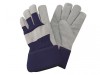 Kent & Stowe Navy Fleece Lined Rigger Gloves - Ladies Medium