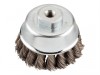 KWB Steel Twist Knot Cup Brush 65mm x M14