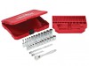 Milwaukee Hand Tools 1/4in Ratcheting Socket Set Metric, 28 Piece