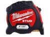Milwaukee Hand Tools STUD II Magnetic Tape Measure 8m/26ft (Width 33mm)