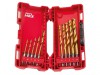 Milwaukee Power Tools SHOCKWAVE HSS-Ground Titanium Metal Drill Bit Set, 10 Piece