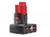 Milwaukee Power Tools M12 B4 REDLITHIUM-ION Battery 12V 4.0Ah Li-Ion