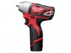 Milwaukee Power Tools M12 BIW14-202C Sub Compact 1/4in Impact Wrench 12V 2 x 2.0Ah Li-Ion