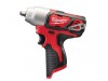 Milwaukee Power Tools M12 BIW38-0 Sub Compact 3/8in Impact Wrench 12V Bare Unit