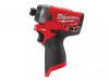 Milwaukee Power Tools M12 FID-0 FUEL Sub Compact 1/4in Impact Driver 12V Bare Unit
