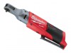 Milwaukee Power Tools M12 FIR14-0 FUEL Sub Compact 1/4in Impact Ratchet 12V Bare Unit