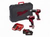 Milwaukee Power Tools M18 BPP2C-402 Twin Pack 18V 2 x 4.0Ah Li Ion