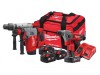 Milwaukee Power Tools M18 FPP3A-564B SDS Triple Kit 3 x 18V 5.0Ah/1 x 12V 6.0Ah Li-ion