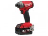 Milwaukee Power Tools M18 ONEID-502X Fuel ONE-KEY 1/4in Hex Impact Driver 18V 2 x 5.0Ah Li-Ion