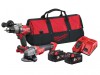 Milwaukee Power Tools M18 ONEPP2M FUEL ONE-KEY Combi & Grinder Twin Pack 18V 2 x 5.0Ah Li-ion