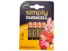 Miscellaneous Alkaline MN2400 Batteries AAA Pack of 4