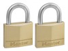 MasterLock Solid Brass 40mm Padlock - Keyed Alike x 2