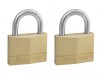 MasterLock Solid Brass 50mm Padlock - Keyed Alike x 2