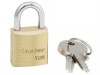 MasterLock V Line Brass 20mm Padlock - Keyed Alike 213