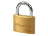 MasterLock V Line Brass 50mm Padlock - Keyed Alike 32413