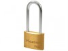 MasterLock V Line Brass 50mm Padlock - 64mm Shackle Keyed Alike 12543