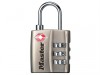 MasterLock TSA 3 Digit Combination Nickel 30mm Padlock