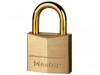 MasterLock Solid Brass 35mm Padlock With Brass Plated Shackle