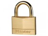 MasterLock Solid Brass 50mm Padlock With Brass Plated Shackle
