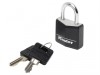 MasterLock Aluminium Black Vinyl Cover 20mm Padlock