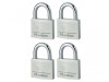 MasterLock Aluminium 40mm Padlock - Keyed Alike x 4