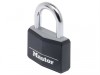MasterLock Aluminium Black Vinyl Cover 50mm Padlock