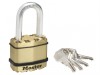 MasterLock Excell Brass Finish 45mm Padlock - 38mm Shackle