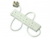 Masterplug 4 Gang Extension Lead 2 Meter 13a White