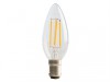 Masterplug LED Candle Clear Filament Bulb B15 (SBC) Non-Dimmable 250 Lumen 2 Watt 2700K