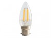 Masterplug LED Candle Clear Filament Bulb B22 (BC) Non-Dimmable 470 Lumen 4 Watt 2700K