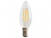 Masterplug LED Candle Clear Filament Bulb B15 (SBC) Dimmable 470 Lumen 4 Watt 2700K