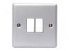 Masterplug Metal Clad 2-Way 2-Gang Light Switch